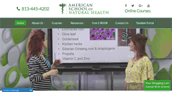 Desktop Screenshot of americanschoolofnaturalhealth.com